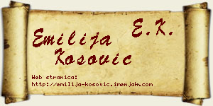 Emilija Kosović vizit kartica